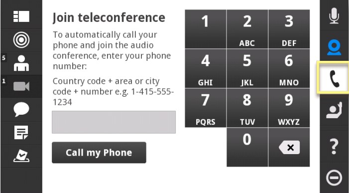 کنفرانس صوتی با تلفن در ادوب کانکت موبایل