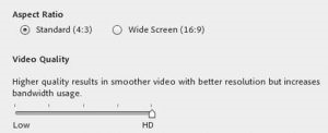 تخمین های مرتبط با اشتراک گذاری ویدیو در حالت HD در ادوب کانکت
